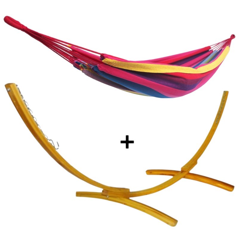 Ensemble hamac junior Valence avec support bois en mélèze