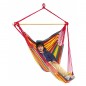 Support bois avec hamac chaise géant Martinique rouge