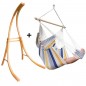 Hamac chaise géante Oléron avec support chaise bois
