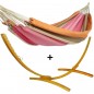 Hamac simple cancun avec son pied en bois de mélèze