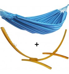 Hamac simple  Valencia avec son pied en bois de mélèze