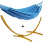 Hamac simple océan avec son pied en bois de mélèze Hamac simple océan avec son pied en bois de mélèze