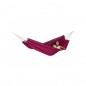 Hamac double Brésil bordeaux sur support en bois
