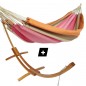 Hamac simple Cancun sur support double en bois