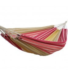 Hamac simple Jaune Madrid sur support double en bois