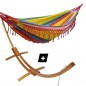 Hamac frange été avec support double en bois Hamac frange été avec support double en bois