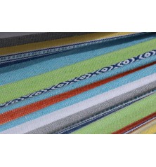 tissu Hamac double franges Dortmund bleu