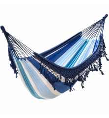 Hamac frange double bleu marine