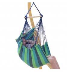 Hamac chaise bleu vert