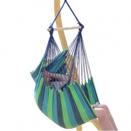 Hamac chaise bleu vert