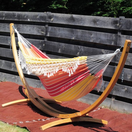 Hamac franges duo jaune