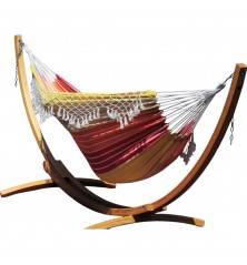 Hamac franges duo jaune