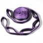 Sangles d'accroche noires avec bordure violette pour hamac