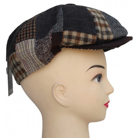 Béret casquette Herman patchwork