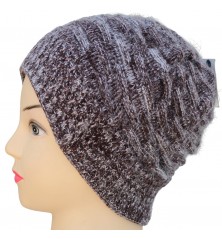 Bonnet angora doux marron