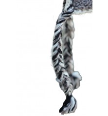 tresse bonnet péruvien gris labyrinthe