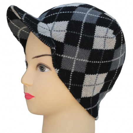 Bonnet casquette à Carreaux