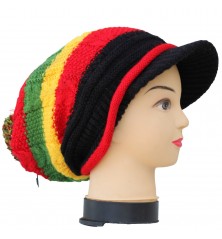 Bonnet rasta snowboard épais style reggae