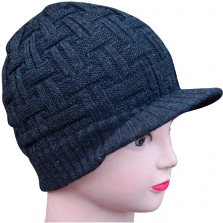 Casquette entremêlé noir