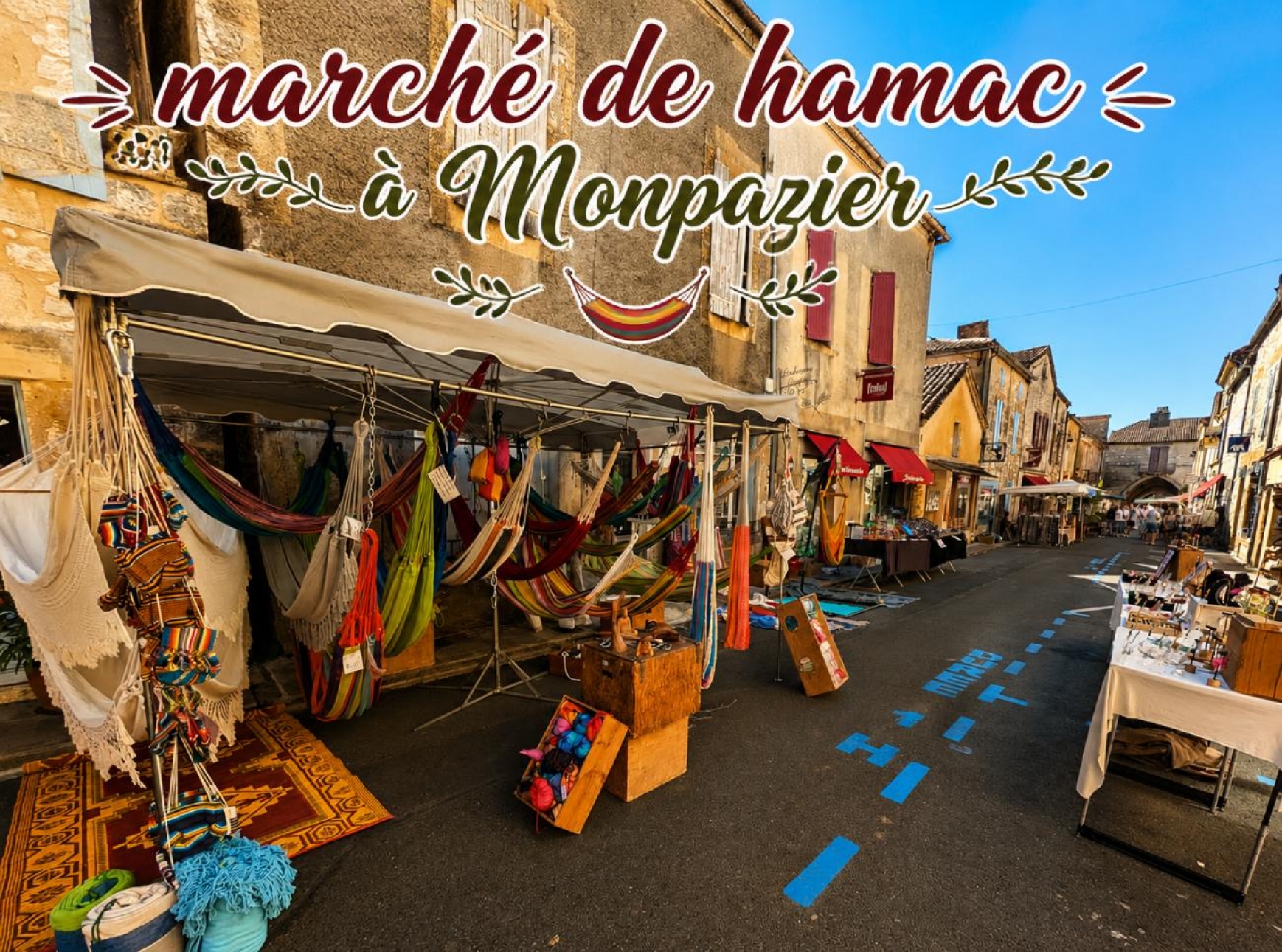 Achetez votre hamac au marché du jeudi à Monpazier