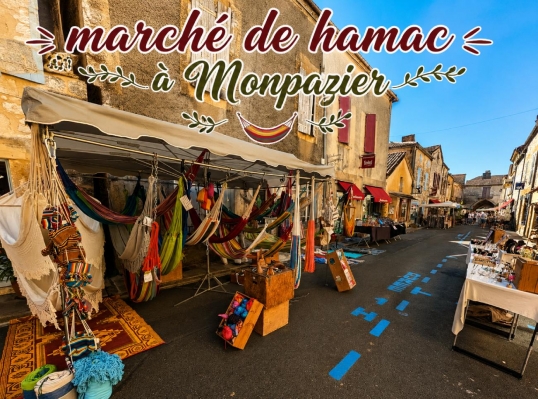 Achetez votre hamac au marché du jeudi à Monpazier