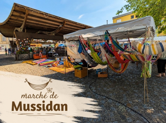 Hamac Mussidan : profitez du marché du samedi pour découvrir nos hamacs